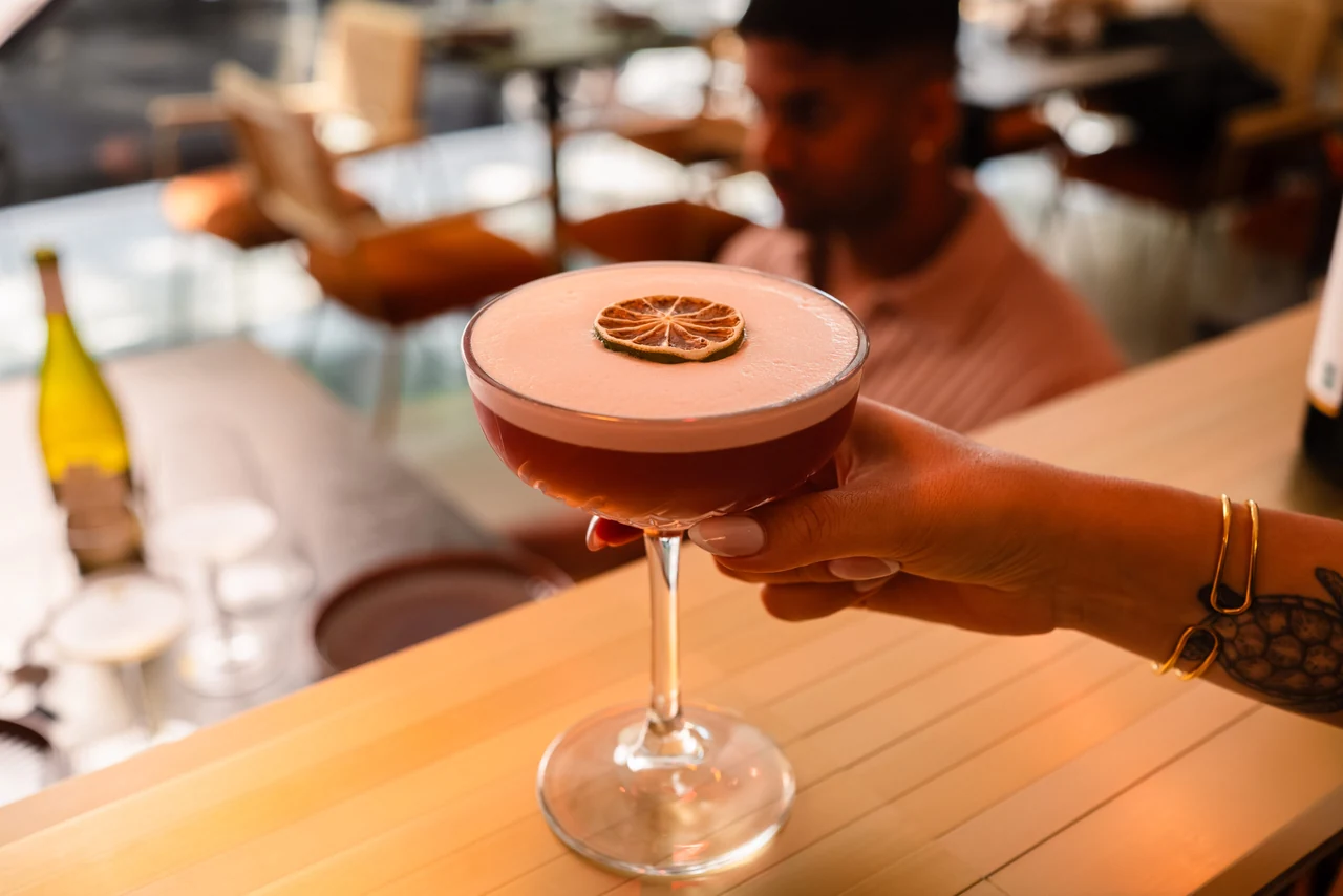 Un cocktail servi au restaurant André