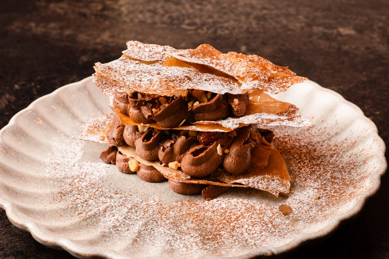 Dessert au chocolat préparé chez André