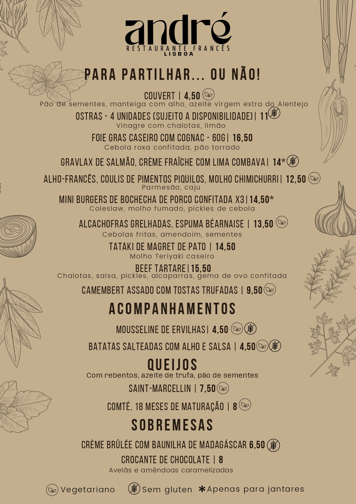 Menu André Restaurante